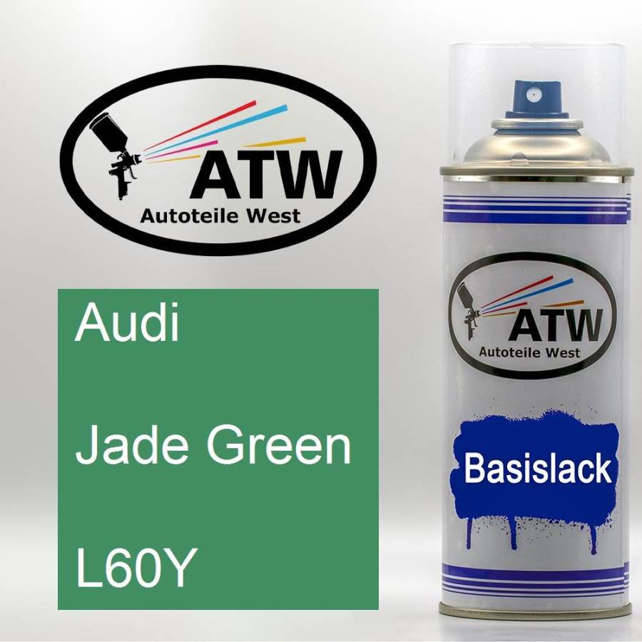 Audi, Jade Green, L60Y: 400ml Sprühdose, von ATW Autoteile West.